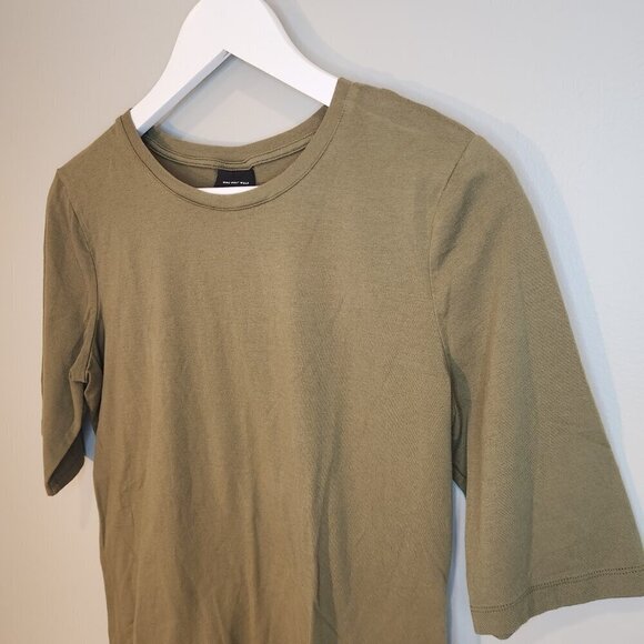 Who What Wear Olive Green Boxy T-Shirt - Size L - Picture 2 of 5